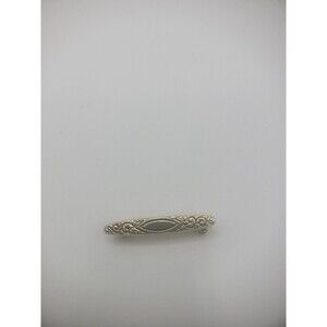 Vintage Gold Tone Bar Brooch Pin Small Dainty Jewelry Costume